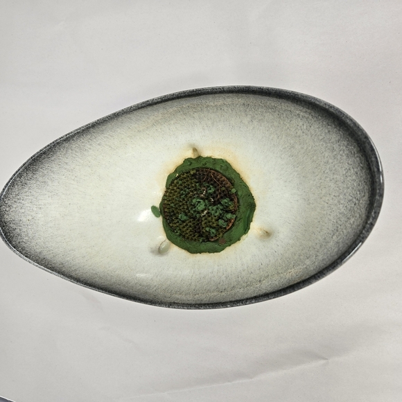 Vintage Sascha Brastoff MCM Flower Frog Bowl Gold Reflective Highlights Signed - Picture 5 of 14